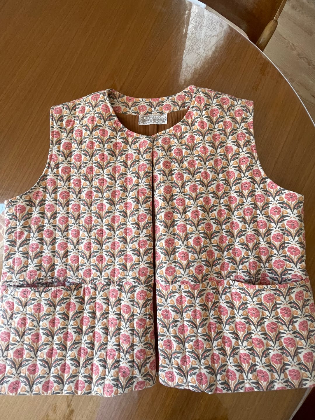 Customer photo review of Gilet Basile matelassé en coton Jardin Mandala