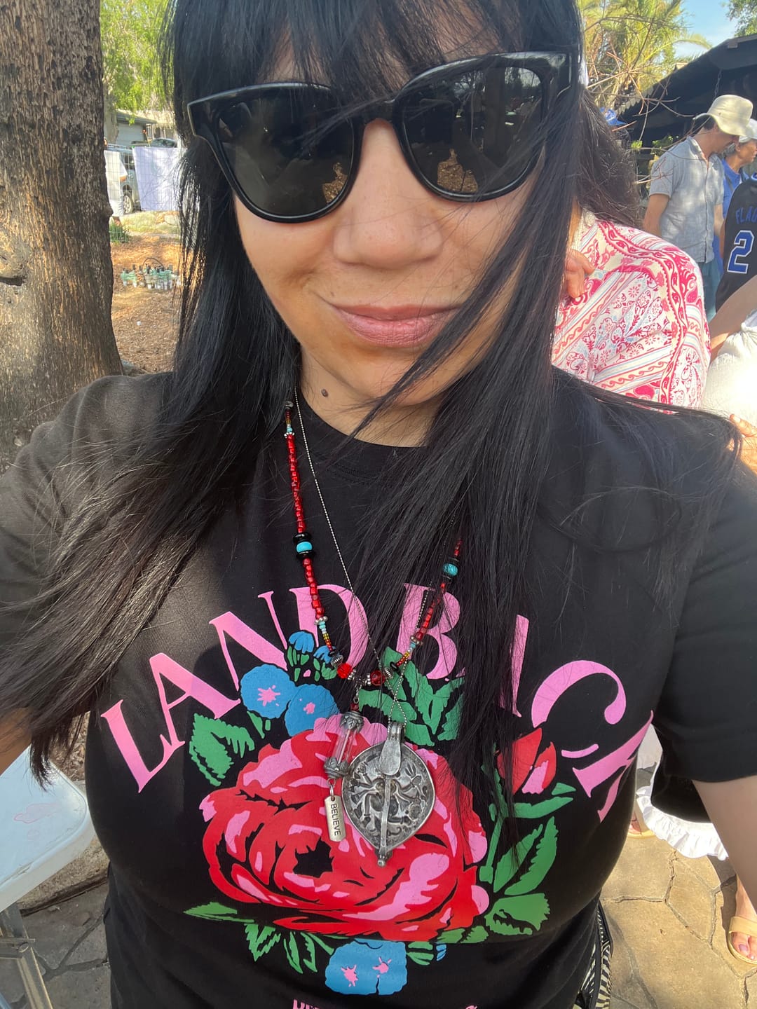 Customer photo review of Rose Land Back T-Shirt