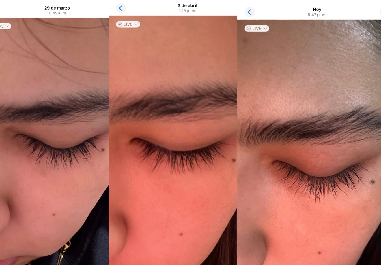 Customer photo review of fLASH EYELASH SERUM