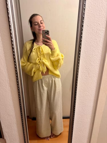 Customer photo review of Oversized Cardigan mit Schleifen