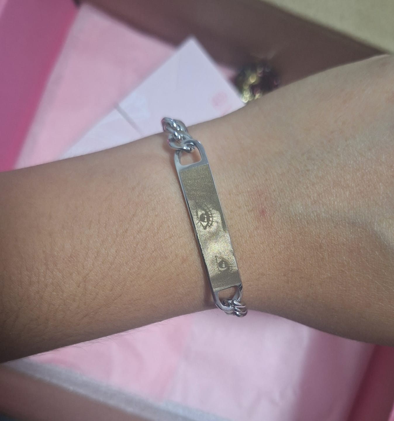 Customer photo review of Pulsera Eslabones Personalizada