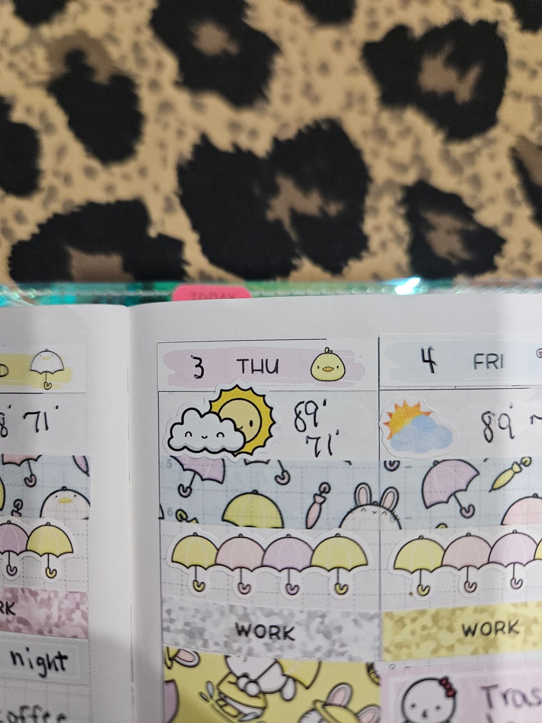Customer photo review of Partly Cloudy Planner Stickers
