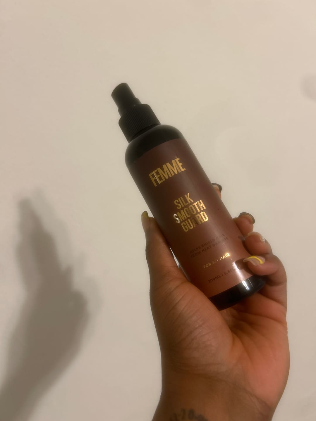 Customer photo review of Silk Smooth Guard (Heat Protection Spray)