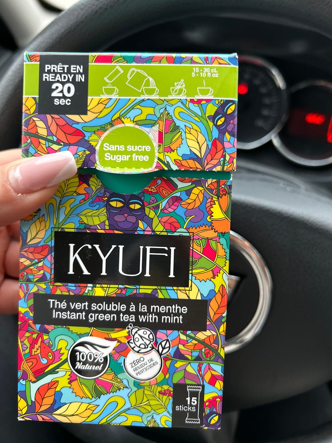 Customer photo review of Thé Vert Instantané À La Menthe - Sans Sucre
