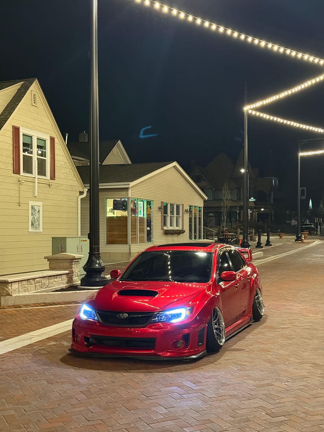 Customer photo review of Glossy Metallic Vampire Red Vinyl Wrap