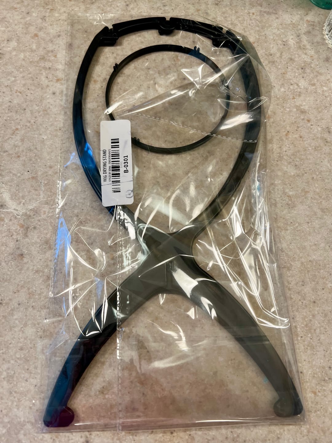 Customer photo review of WIG DRYING STAND