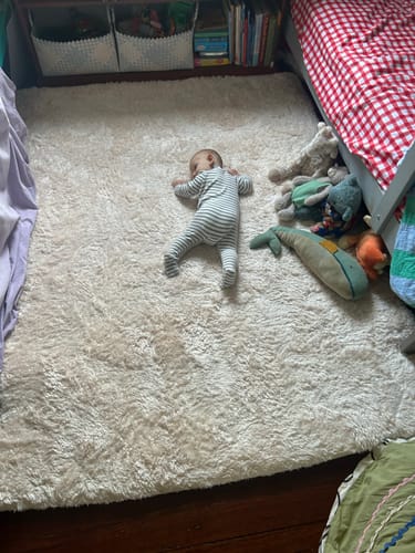 Customer photo review of Deluxe Shaggy Relax Mat - 35mm Memory Foam