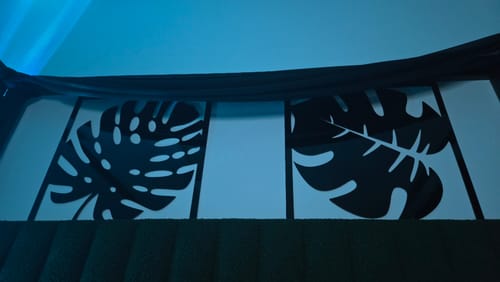 Customer photo review of Three Piece Leaf Set - Metal Wall Art