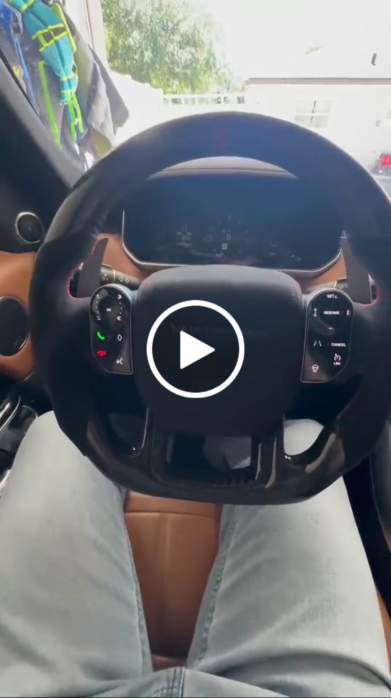 Customer video review of Range Rover, Sport & Velar (2014-2019) Custom Carbon Fiber Steering Wheel