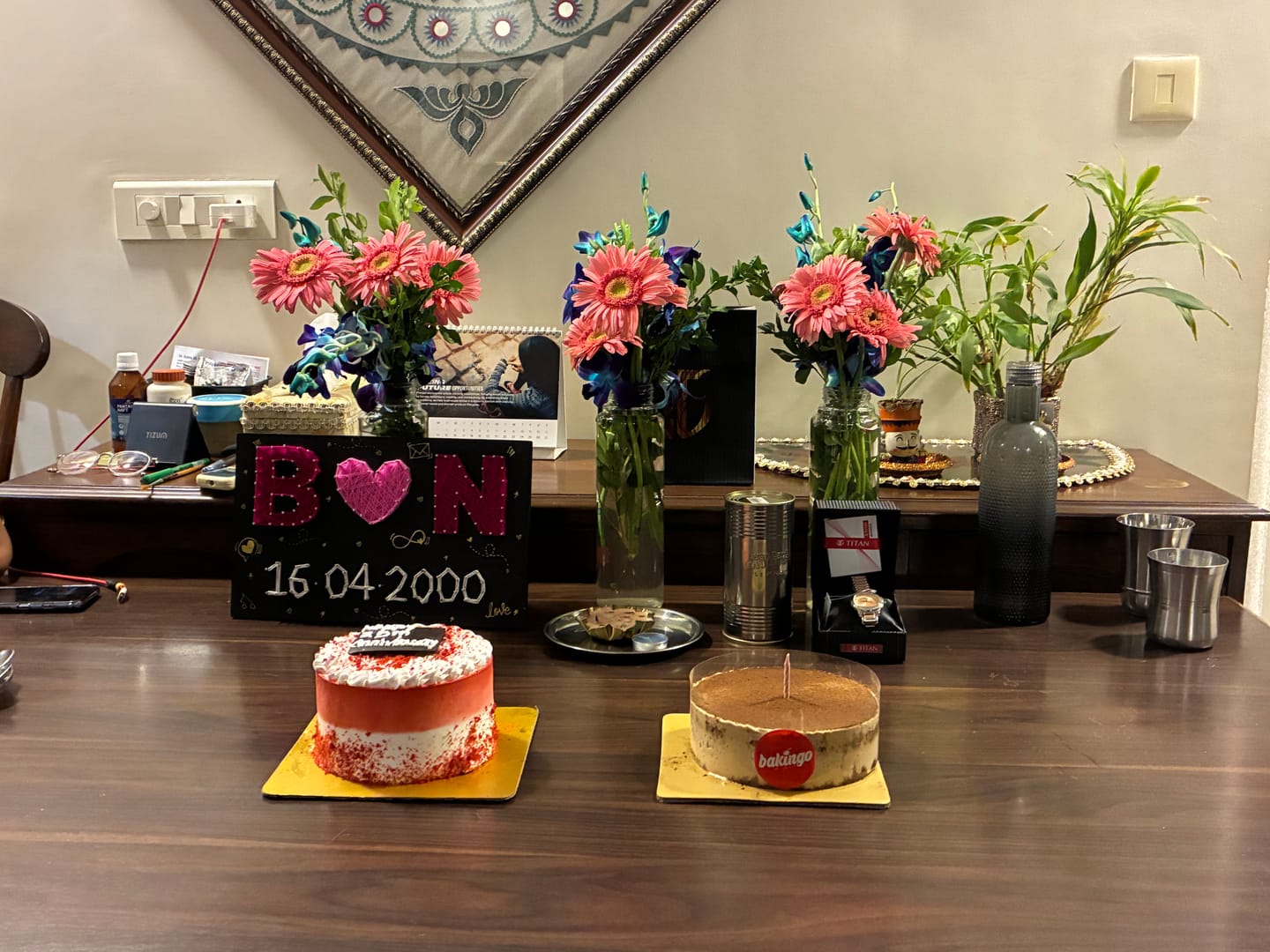 Customer photo review of Artsy- Customised Mini Nameplate String Art