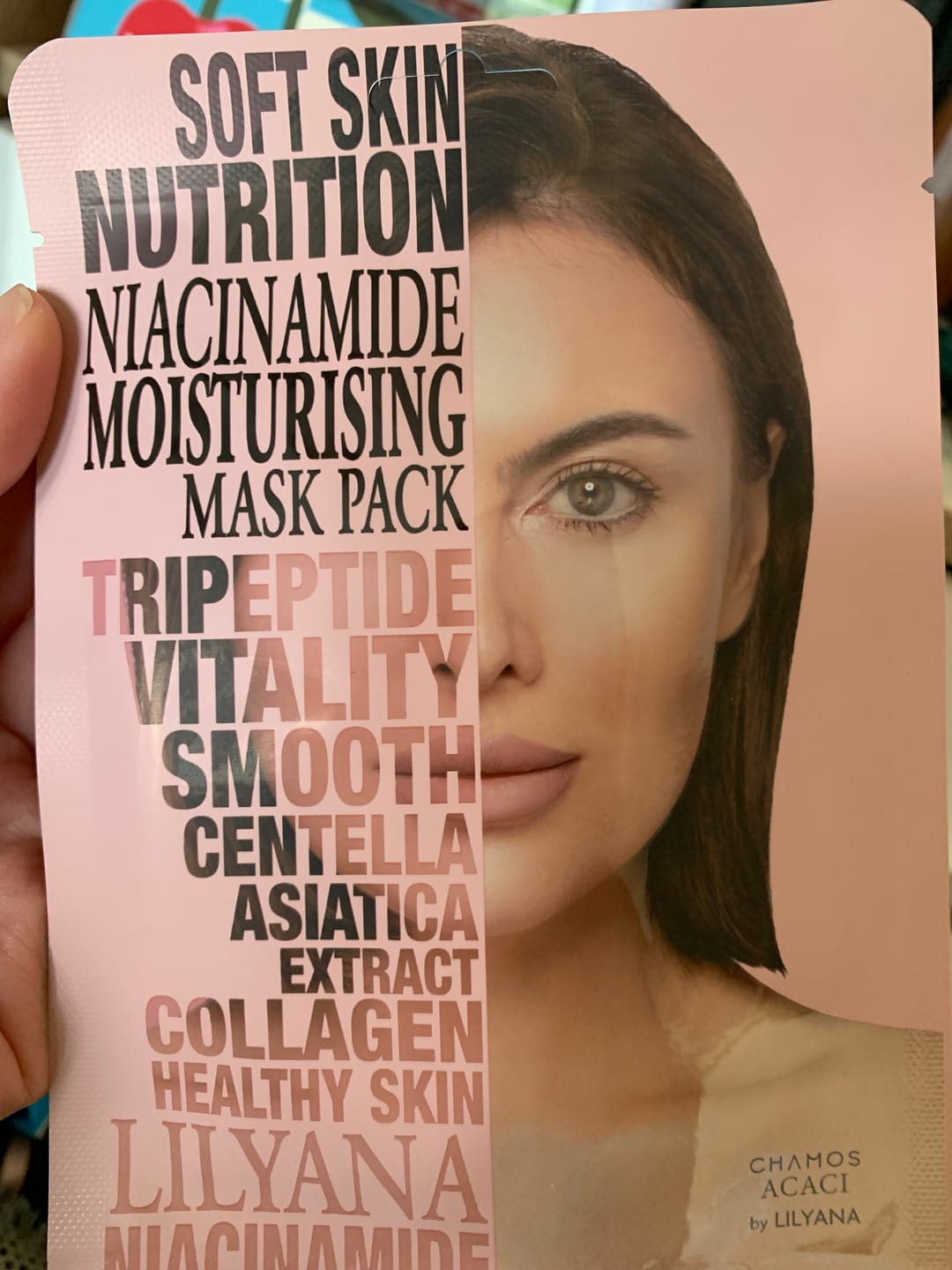 Customer photo review of Ниацинамид Ампула Маска за Хидратация и Сияние Chamos by Lilyana