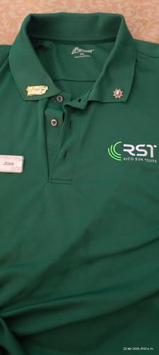 Customer photo review of Airport Enamel Pin | SJU - Puerto Rico