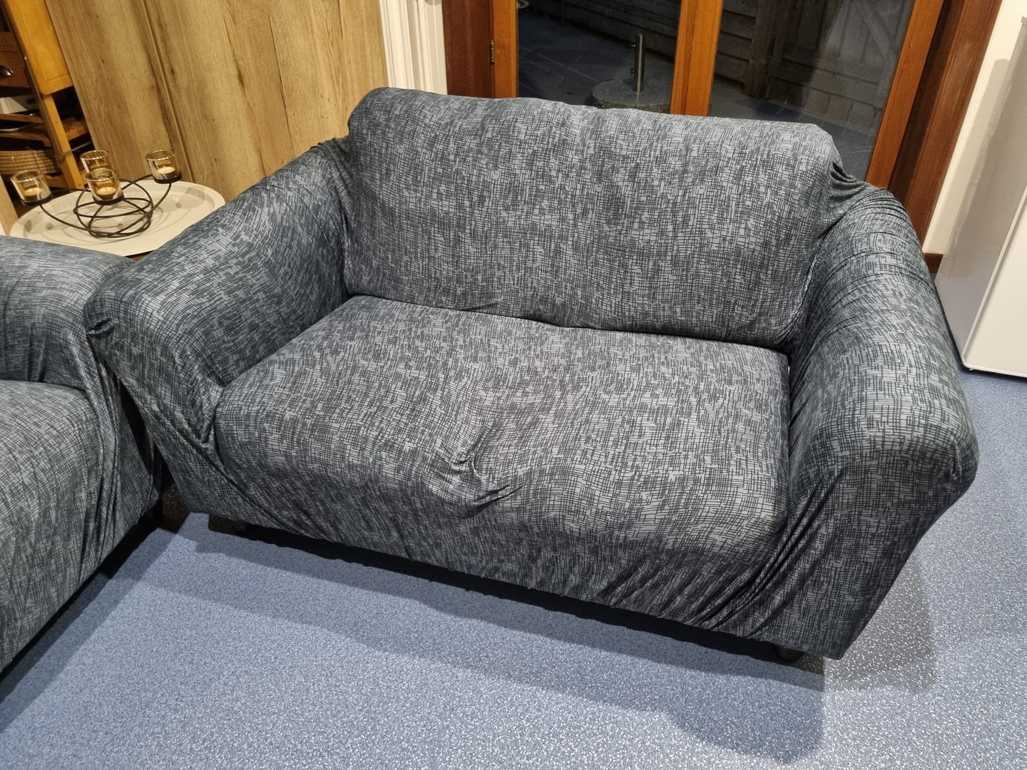 Customer photo review of Bleu Classy - Housse de Canapé Extensible