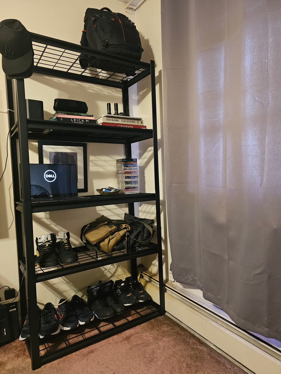 Customer photo review of REIBII 35.6"W Metal Shelving 2500LBS Heavy-Duty Storage Shelves Adjustable Storage Shelves for Garage, Kitchen,Basement