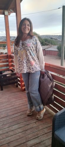 Customer photo review of Pants Wide Leg Corazón Blue