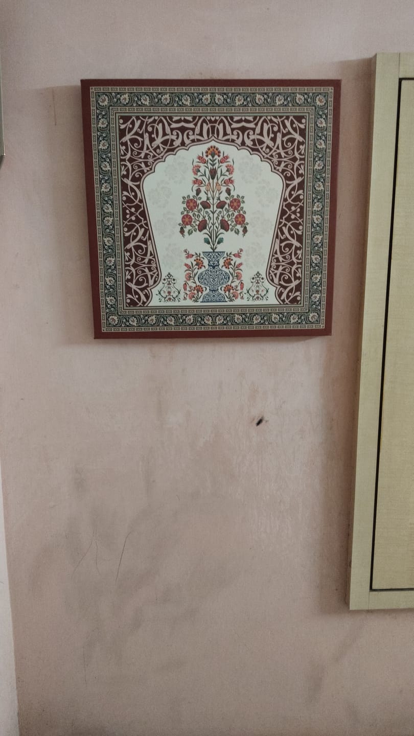 Customer photo review of Kalamkari Painting : Floral Still Life Canvas Wall Art (36 x 36 Inches)
