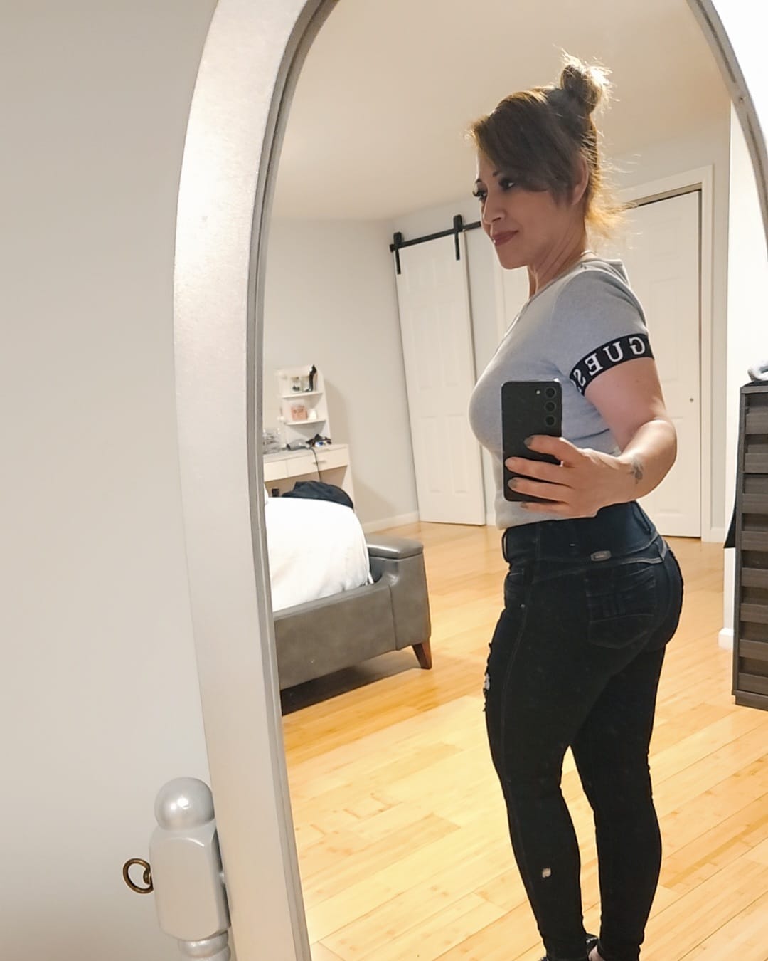 Customer photo review of Violet Butt Lift Jeans CB4011