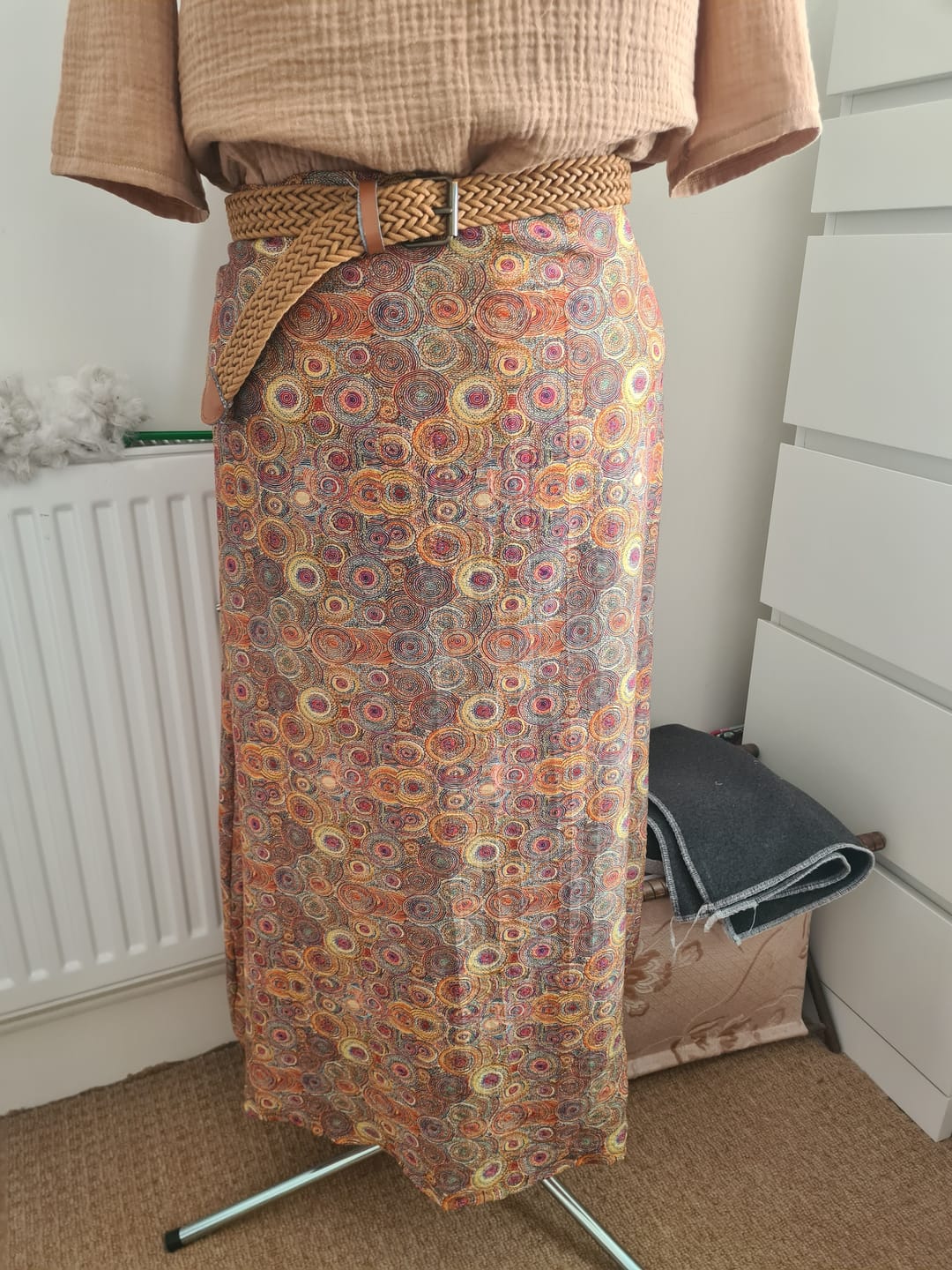 Customer photo review of Colourful Circles Bamboo Silkette Fabric