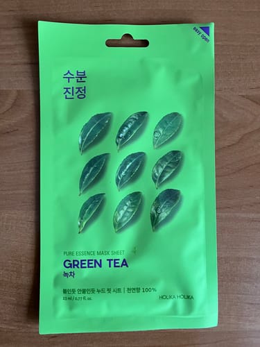 Customer photo review of HOLIKA HOLIKA Lakštinė veido kaukė GREEN TEA