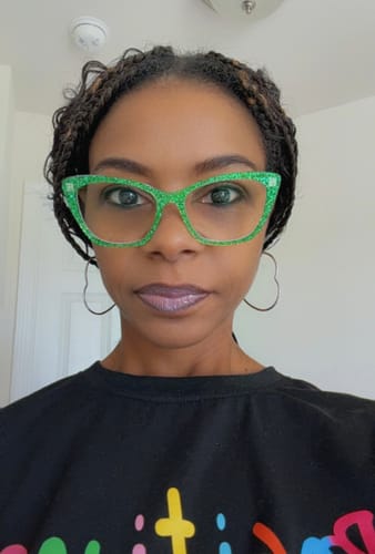 Customer photo review of Heart hoop earrings