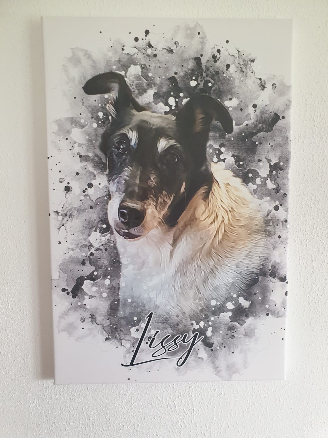 Customer photo review of Tierisches Wasserfarben Hunde Portrait