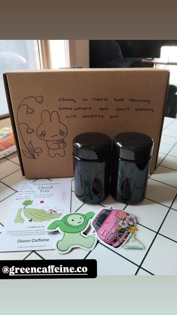 Customer photo review of Infinity Matcha Glass Jar