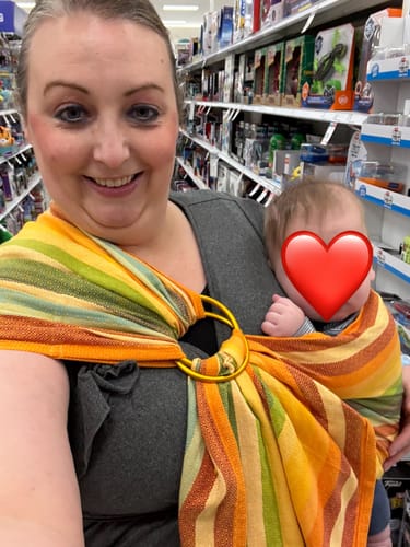 Customer photo review of Alegria fusion de Oro Ring Sling by Girasol