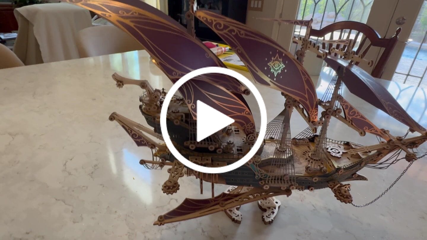 Customer video review of Rokrgeek Future Pirate Ship Wooden 3D Model