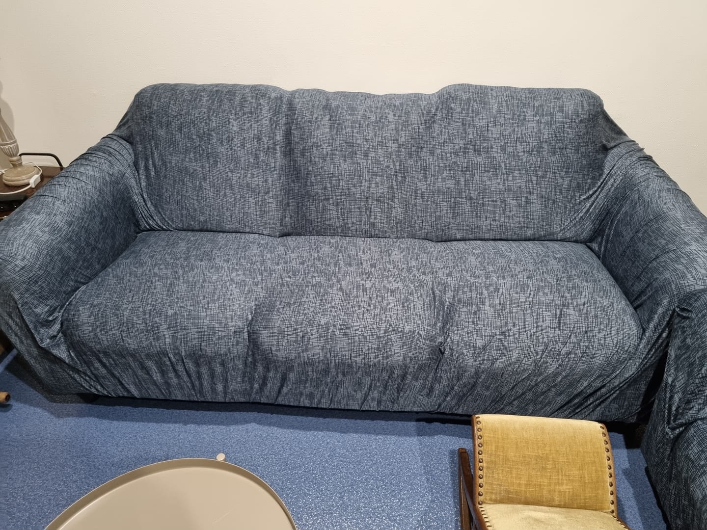 Customer photo review of Bleu Classy - Housse de Canapé Extensible