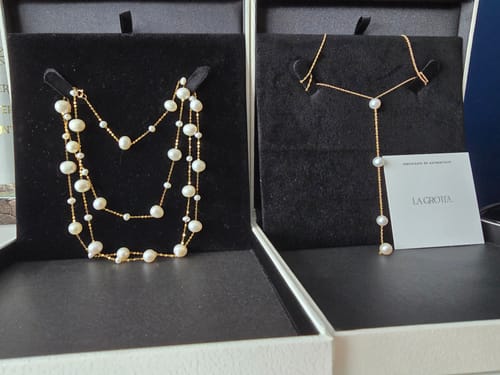 Customer photo review of Serena Pearl Y-Necklace