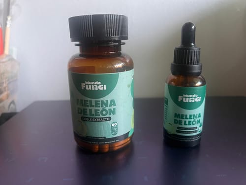 Customer photo review of Melena de León Cápsulas + Gotas - Extracto Ultra Concentrado