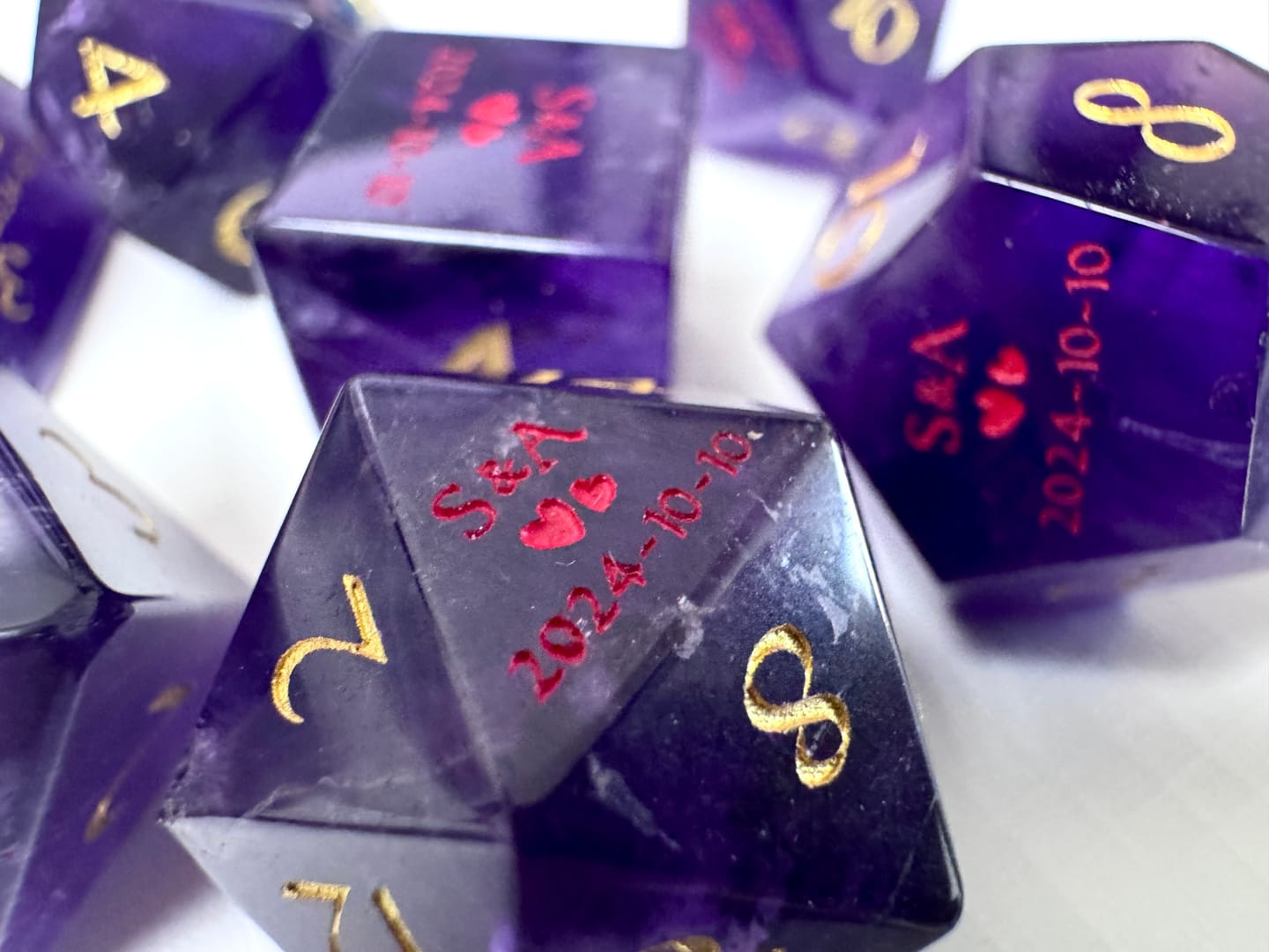 Customer photo review of Custom Wedding Anniversary Gift Dice