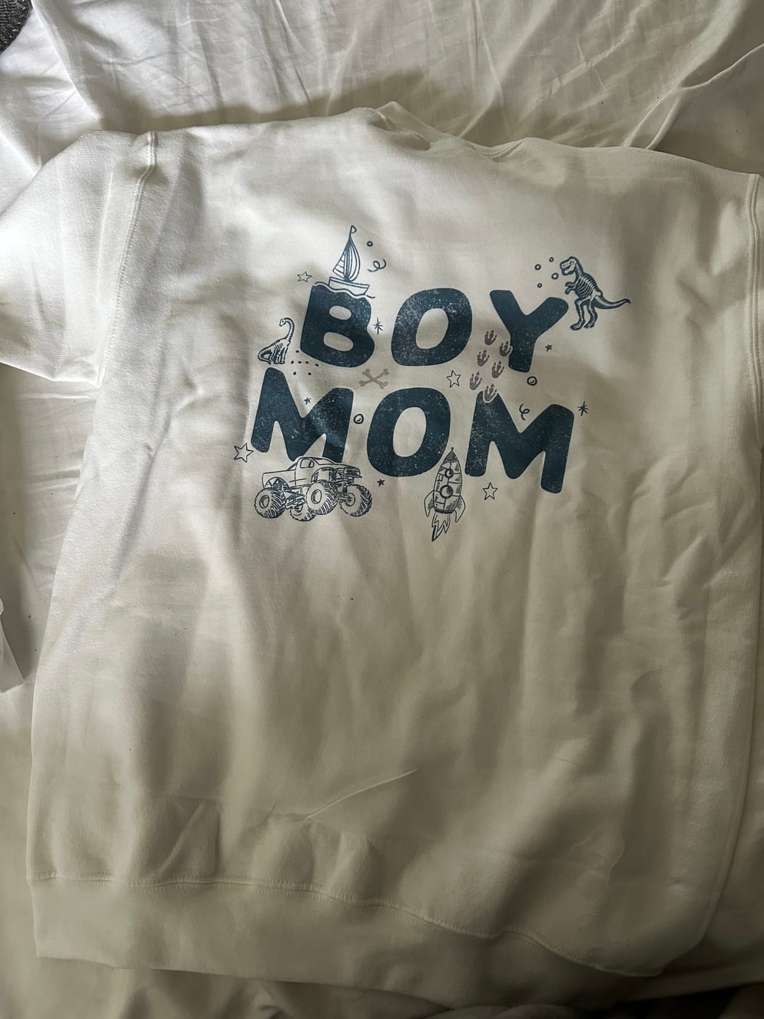 Customer photo review of Boy Mom Doodles (Back Print)