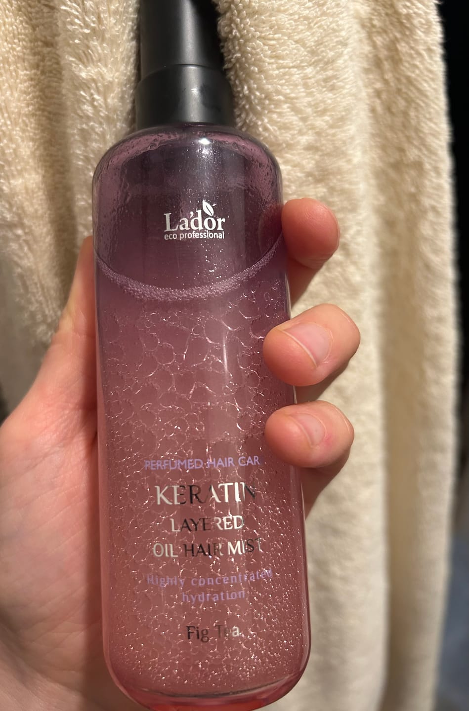 Customer photo review of Divu tekstūru keratīna sprejs Lador Keratin Layered Oil Hair Mist