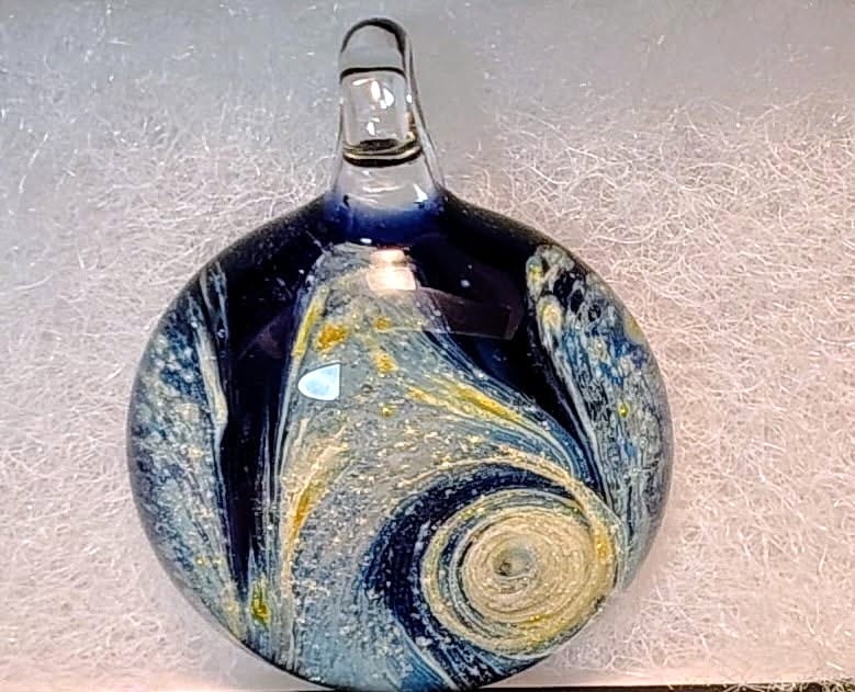 Customer photo review of Nightswirl Cremation Pendant