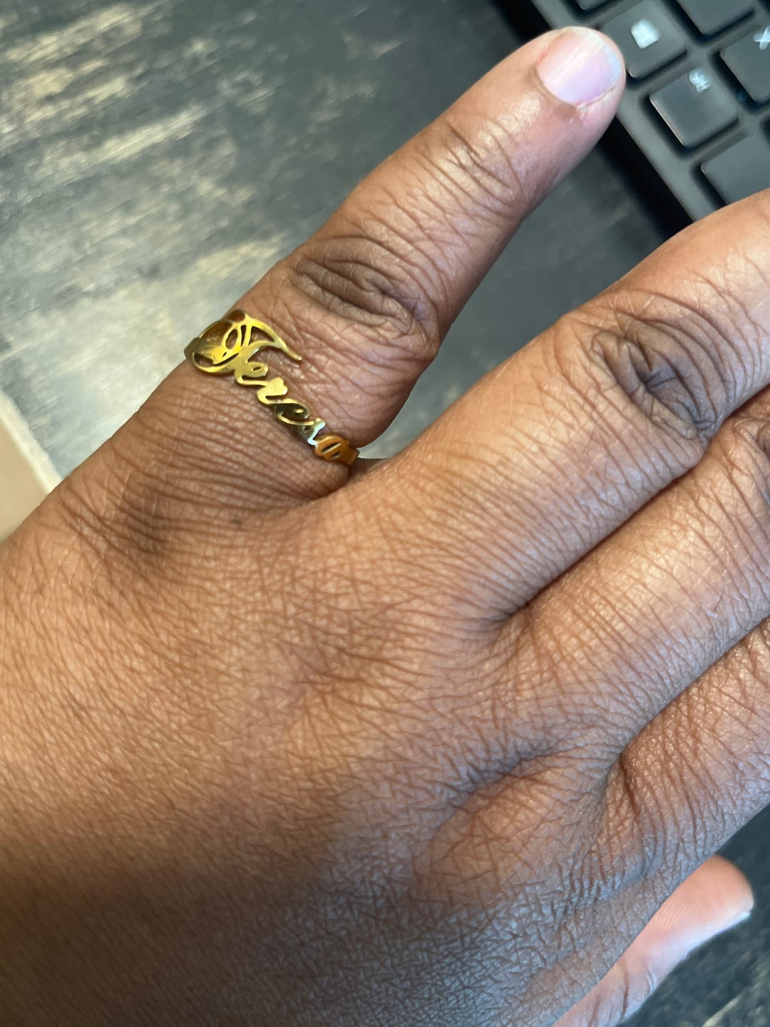 Customer photo review of Free Custom Ring