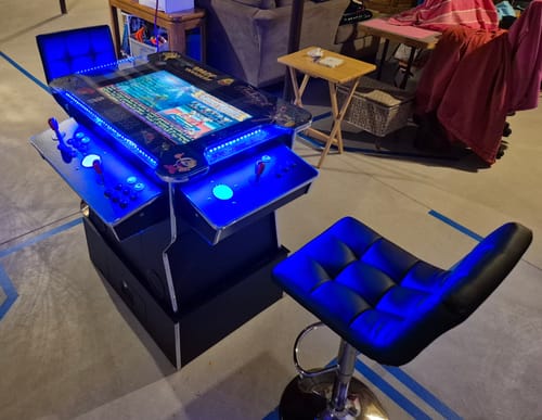Customer photo review of Cocktail Arcade Tilt lift up Arcades With Riser  machine Retro Commercial Grade  4600 Games