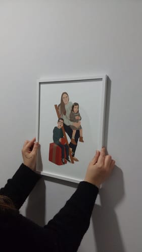 Customer photo review of Quadro Retrato Colorido Personalizado