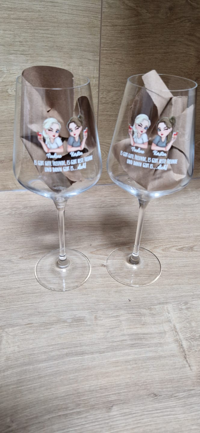 Customer photo review of Beste Freunde - Personalisiertes Glas für Sommergetränke