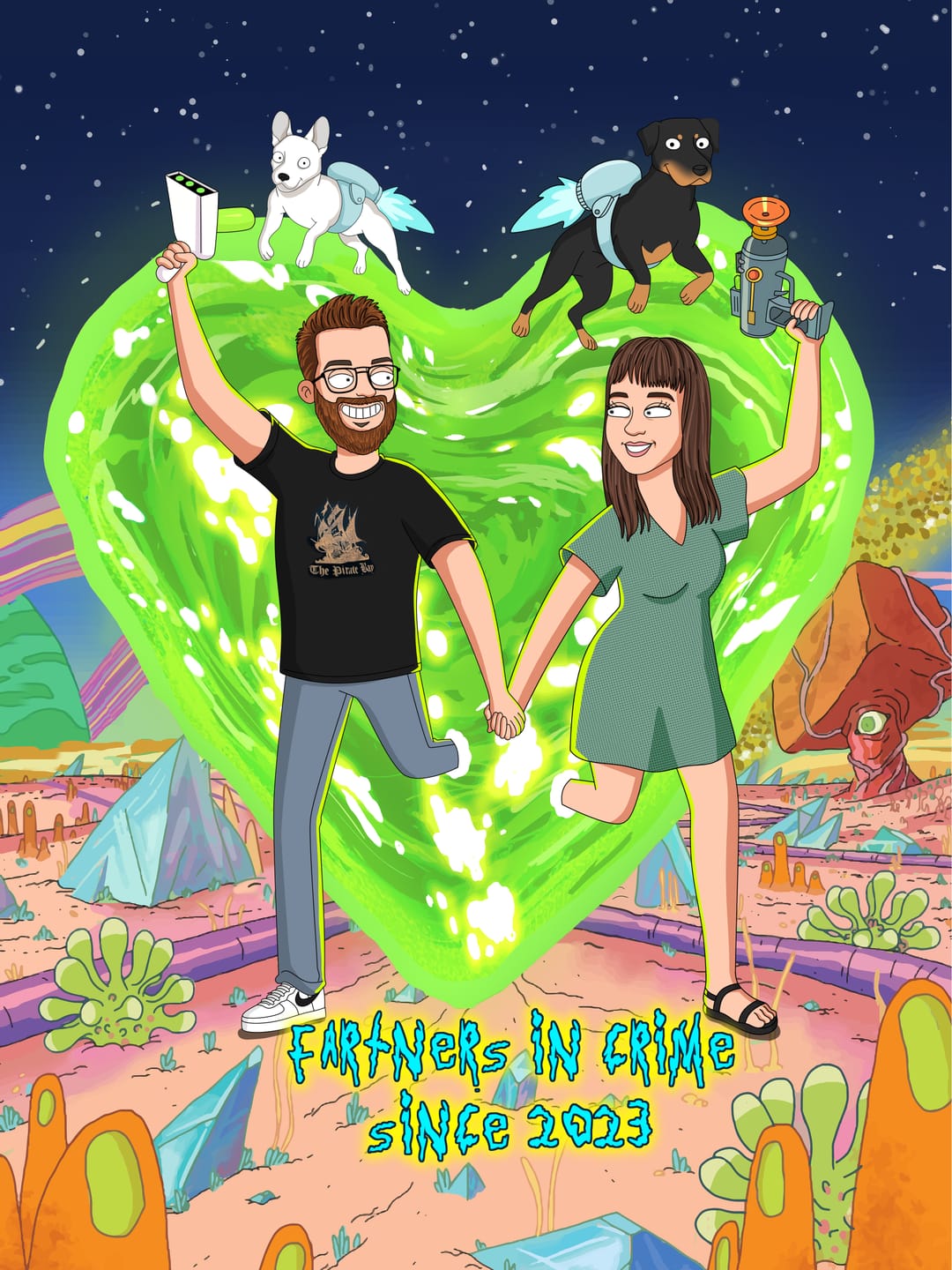 Customer photo review of 'Rick and Morty' Custom Portrait