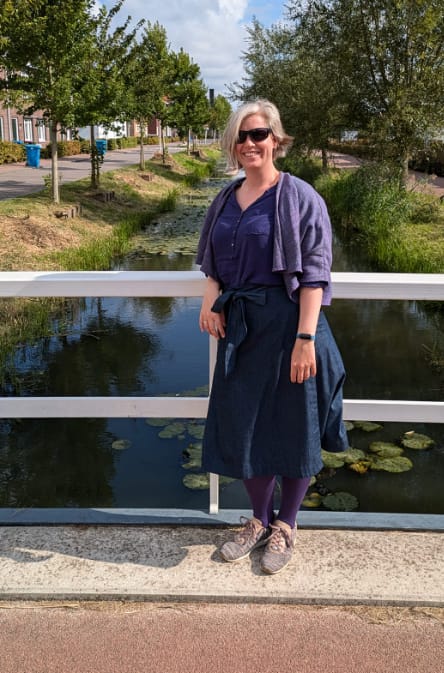 Customer photo review of NEW! Denim Wrap Skirt