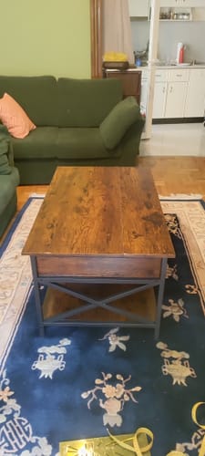 Customer photo review of Τραπεζάκι Σαλονιού Με Ρυθμιζόμενο Ύψος Βοηθητικό Τραπέζι Καθιστικού Καναπέ Κρυφός Αποθηκευτικός Χώρος LC-T205B01