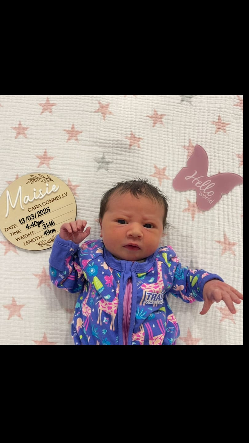 Customer photo review of Personalised Baby Birth Announcement Plaque - Leaves