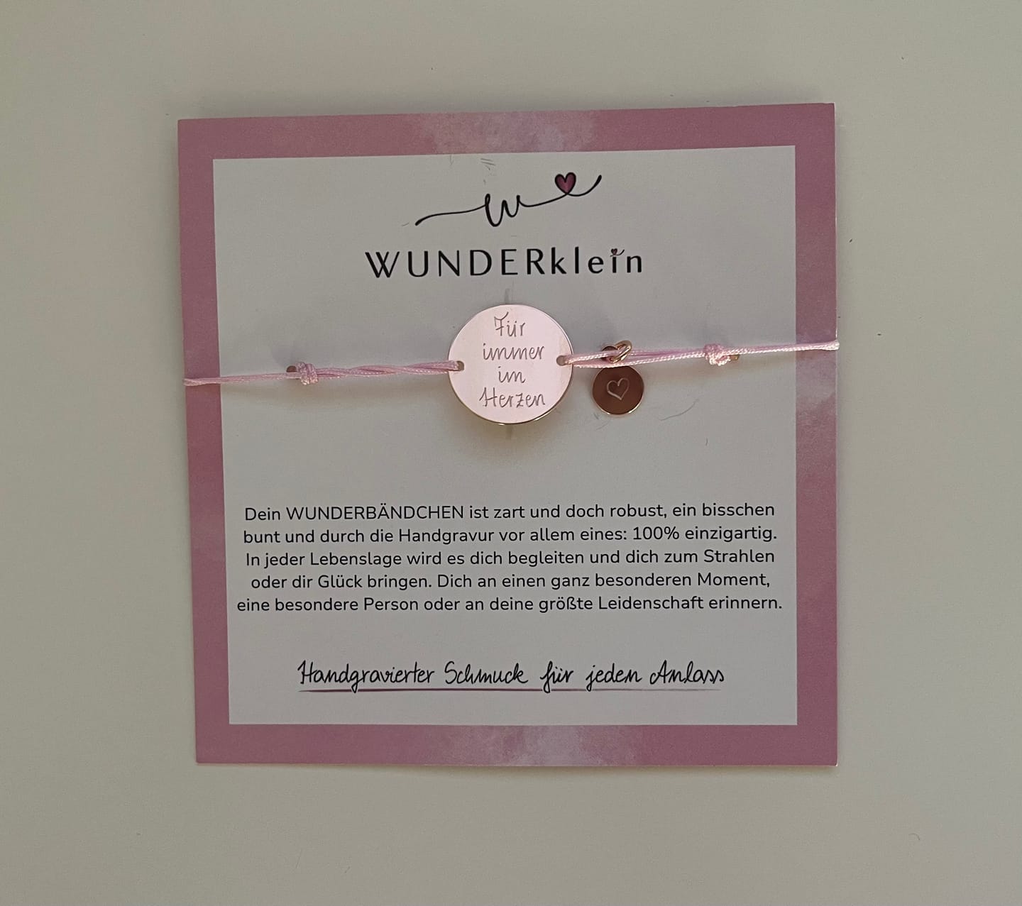 Customer photo review of Armband mit Gravur “Choice”