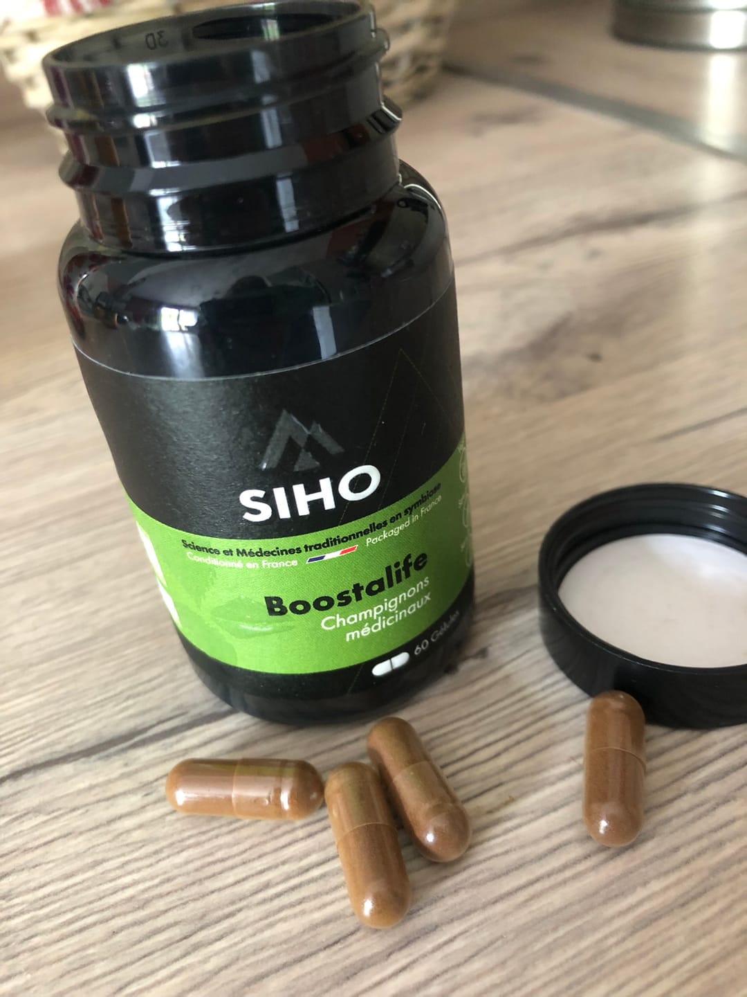 Customer photo review of Boostalife, extrait bio de 3 champignons: reishi, chaga et héricium