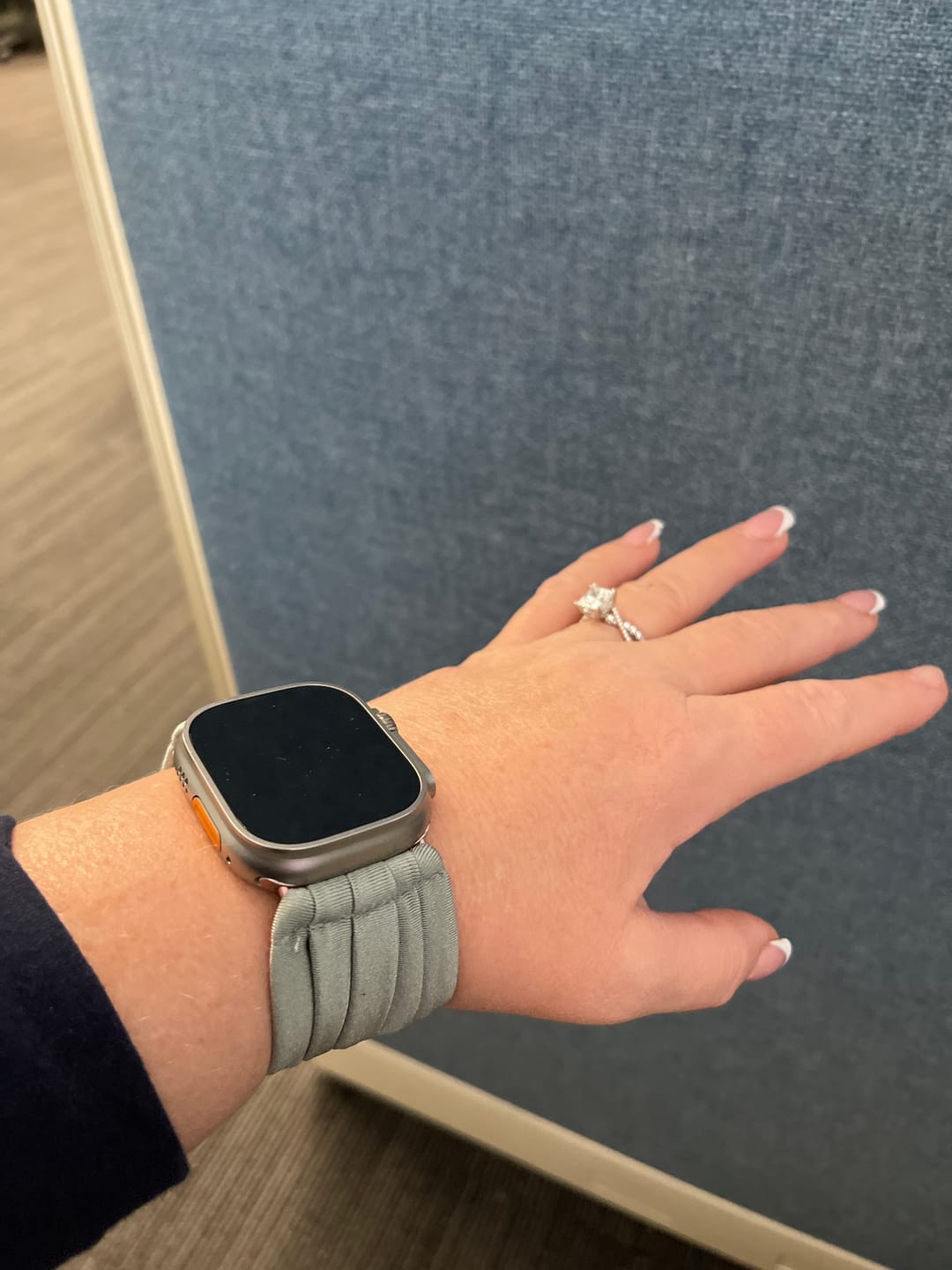 Customer photo review of Silver Fox Apple Watch Bandit