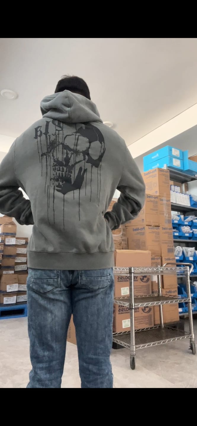 Customer photo review of 551 - Drippy Skull Hoodie