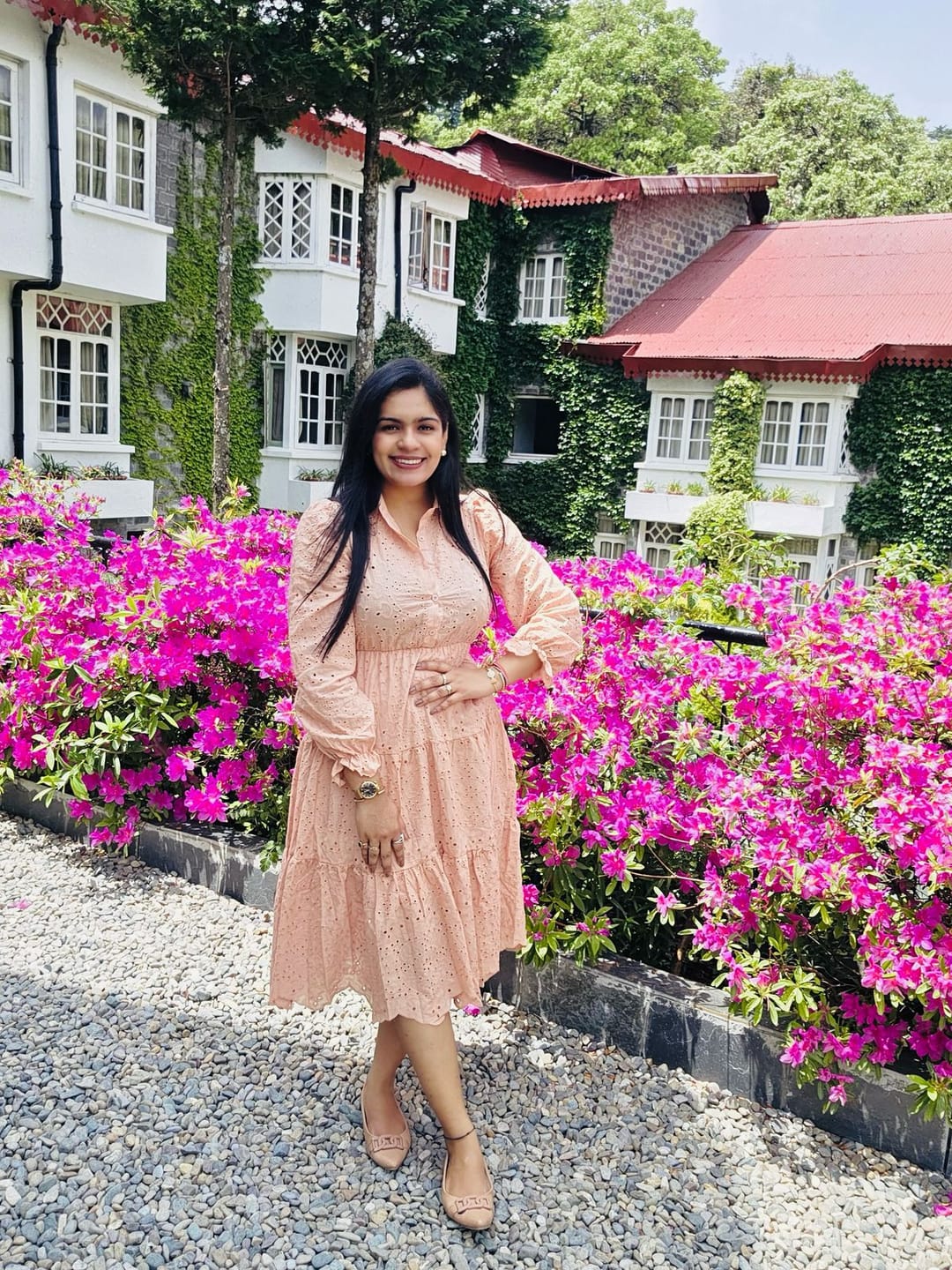 Customer photo review of Jimmy Cotton Eyelet Midi Dress