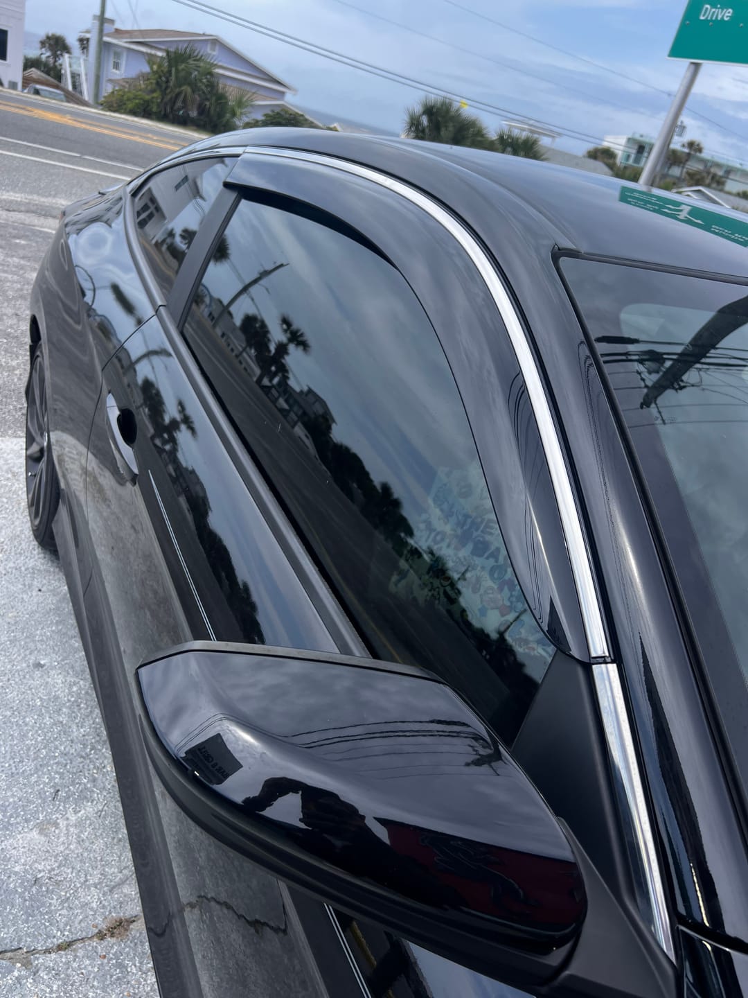 Customer photo review of 2016-20 Honda Civic Coupe Window Visors Wind Deflectors Rain Guards