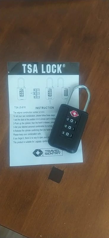 Customer photo review of Cadenas Code TSA 3 Chiffres